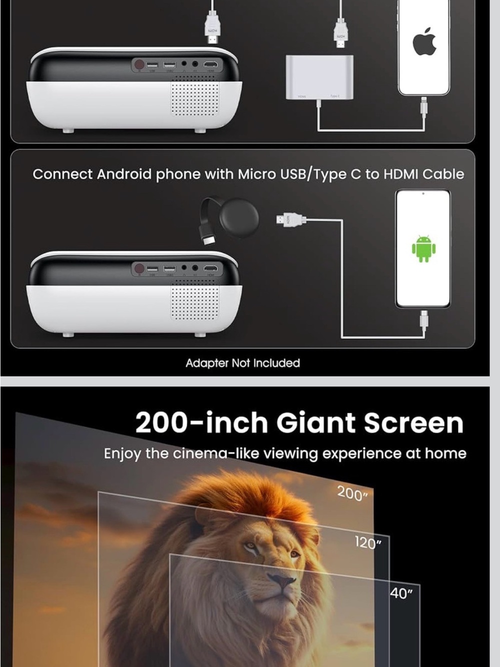 Portable LED Projector - Picture 6 of 8